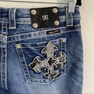 Miss Me Bling Cross Easy Boot Jeans